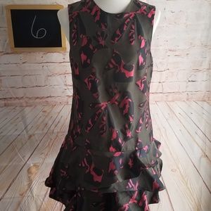 Banana Republic Black and Pink Sleeveless Dress
